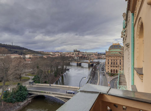 Byt s balkonem a výhledem 4+kk, Praha 1 – Nové Město