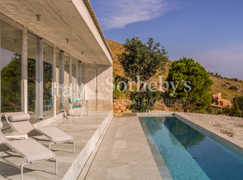 Designer villa with  view of the Gulf of Castellammare, Italy - Sicily