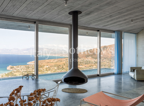 Designer villa with  view of the Gulf of Castellammare, Italy - Sicily