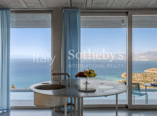 Designer villa with  view of the Gulf of Castellammare, Italy - Sicily