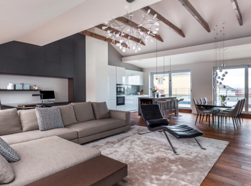 Zahraniční nemovitosti - Moderní penthouse 4+kk s terasami, Praha 2 - Vinohrady