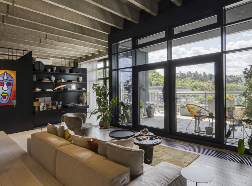 Designový loft s terasou,Praha 12 - Modřany
