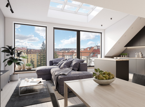 Duplex s terasou, Praha 6 – Bubeneč